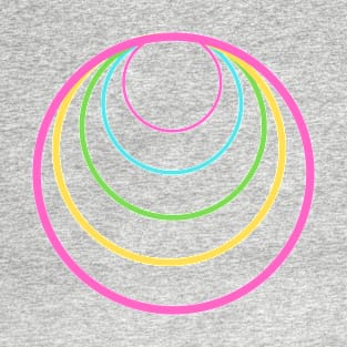 Wave light Circle Texture T-Shirt